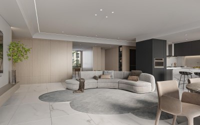 现代客餐厅3D模型下载